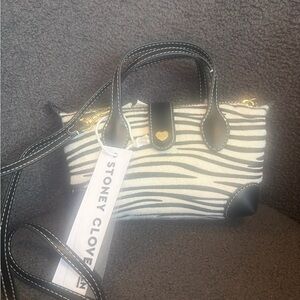 NWT Stoney Clover Lane Zebra Mini Pouchette Crossbody – Safari Collection